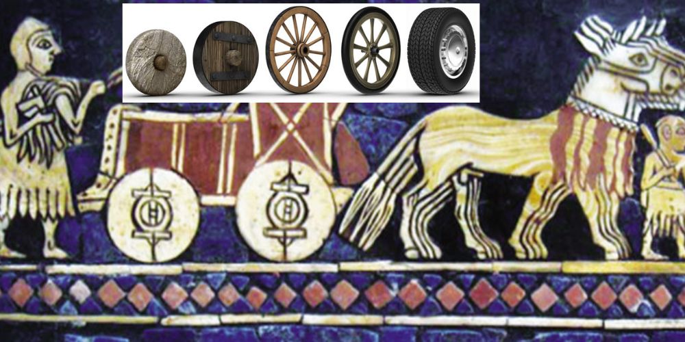 La invención de la rueda en Mesopotamia y su evolución.