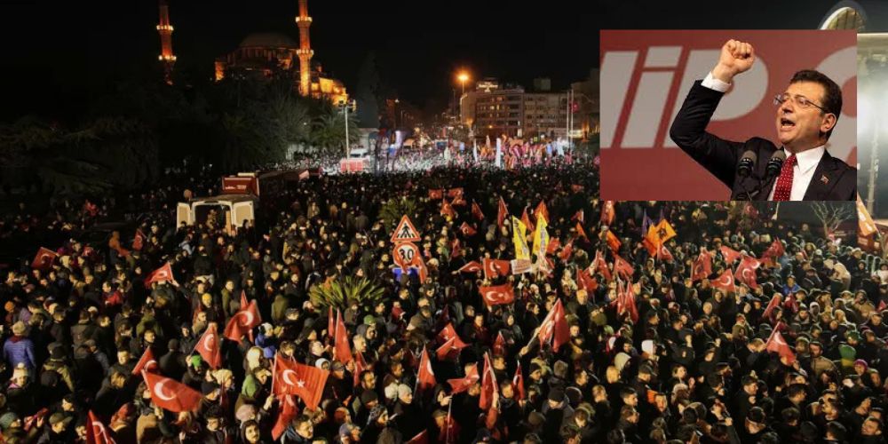 Manifestaciones en Turqu&iacute;a por la libertad de İmamoğlu, alcalde de Estambul