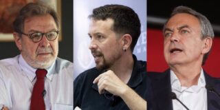 Juan Luis Cebrián, Pablo Iglesias y José Luis Rodríguez Zapatero.