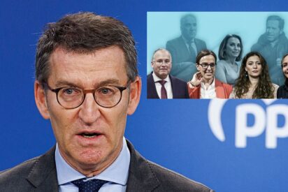 Feijóo, Tellado, Funez, Gamarra, Perez, Nunez, Bendodo y Semper (PP)