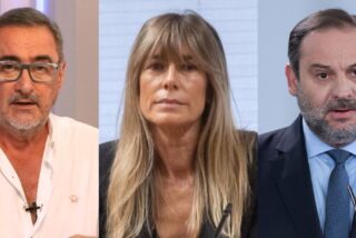 Carlos Herrera, Begoña Gómez y José Luis Ábalos.