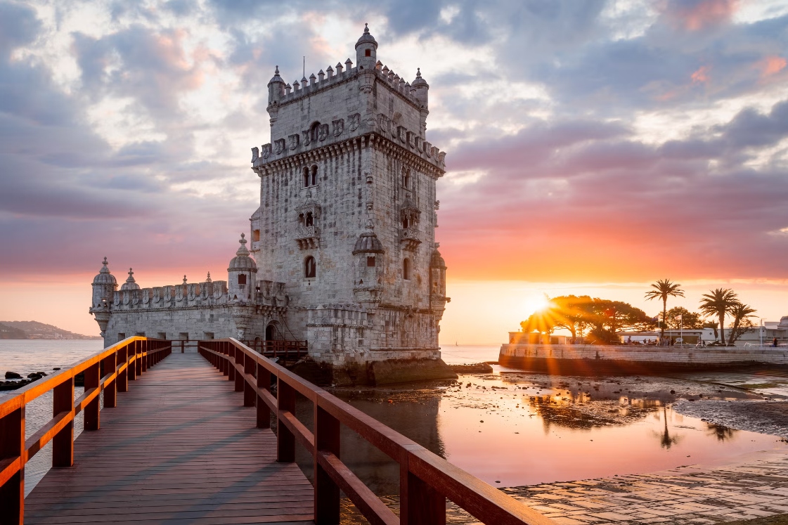 La Torre de Belén en Lisboa, en la desembocadura del Tajo