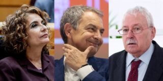 María Jesús Montero, José Luis Rodríguez Zapatero y Joaquín Leguina.