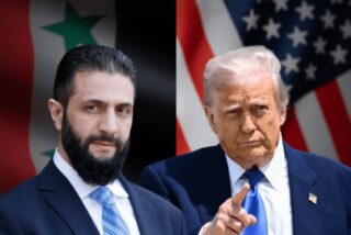 Ahmed al Sharaa con Donald Trump