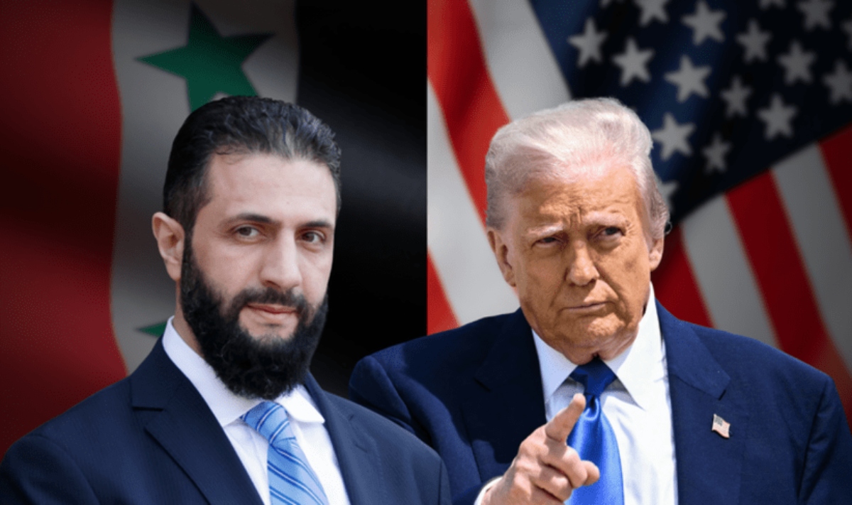 Ahmed al Sharaa con Donald Trump
