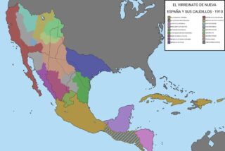 El Virreinato de Nueva España dividido