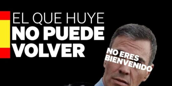 El cartel contra Sánchez 'el galgo de Paiporta'