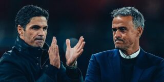 Mikel Arteta (ARSENAL) y Luis Enrique (PSG) (1)