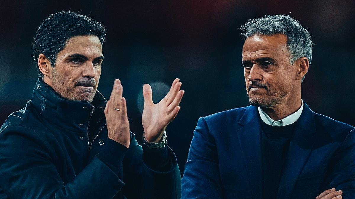 Mikel Arteta (ARSENAL) y Luis Enrique (PSG) (1)