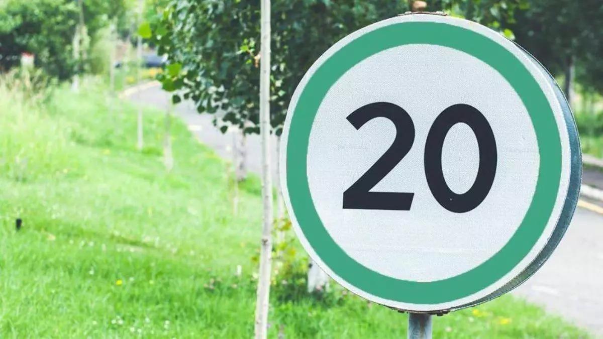 Señal de recomendación de velocidad.