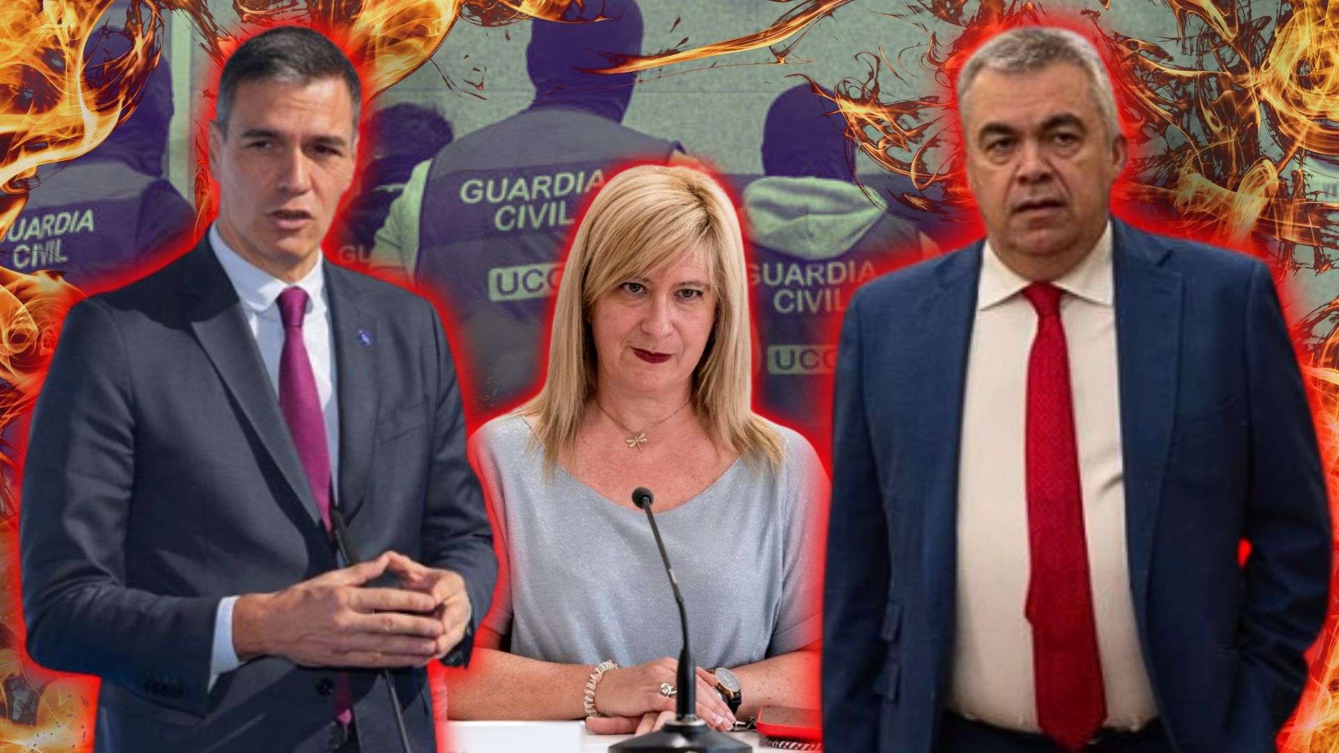 Pedro Sánchez, Leire Díez, Santos Cerdán, el PSOE y la UCO