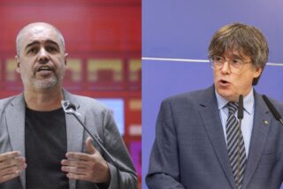 Unai Sordo y Carles Puigdemont.