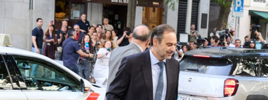 Jos&eacute; Luis &Aacute;balos a su llegada al Tribunal Supremo.