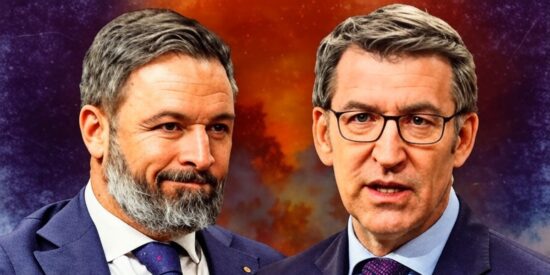 Abascal (VOX) y Feijóo (PP)