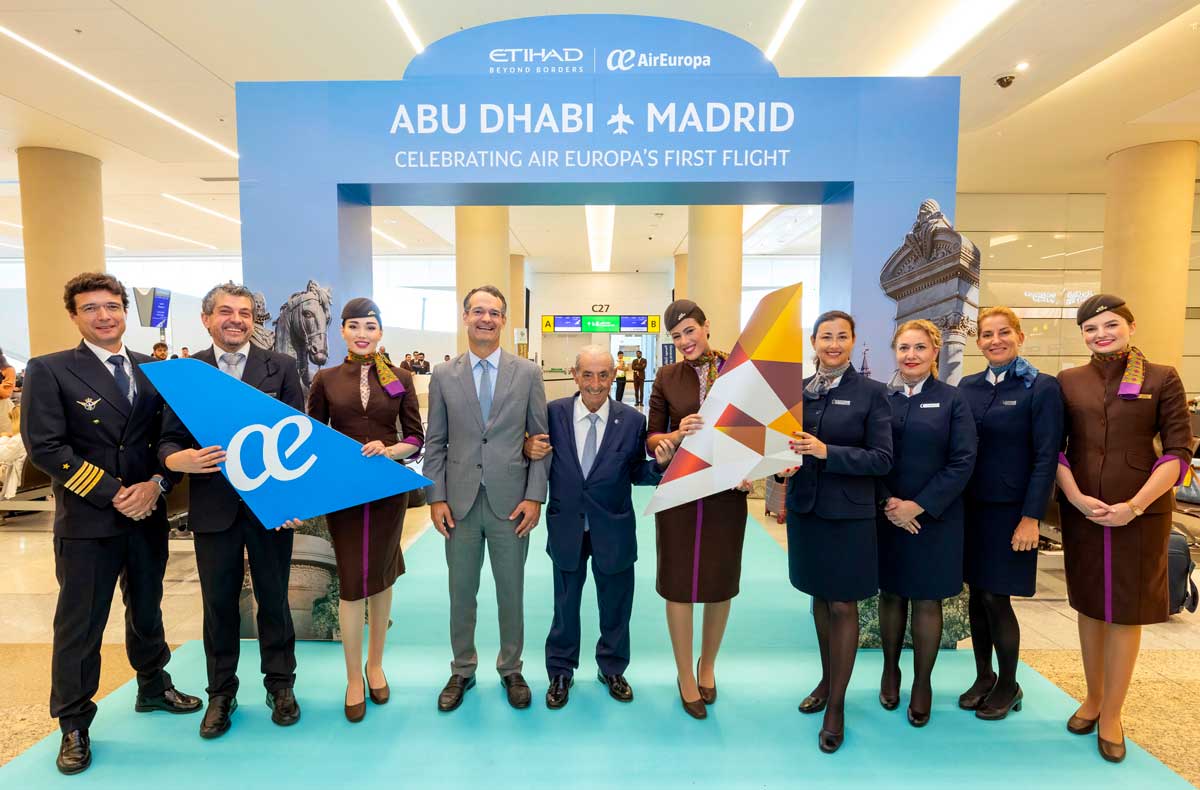 Etihad Airways y Air Europa celebran la inauguraci&oacute;n de su ruta entre Madrid y Abu Dhabi