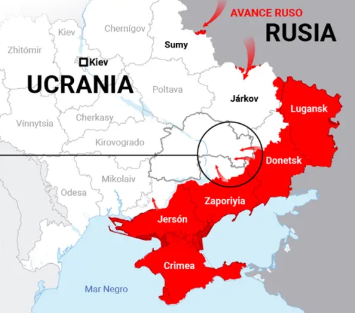 Avances rusos sobre Dnipropetrovsk