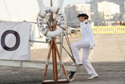 La Princesa Leonor en Ceuta con la fragata Blas de Lezo