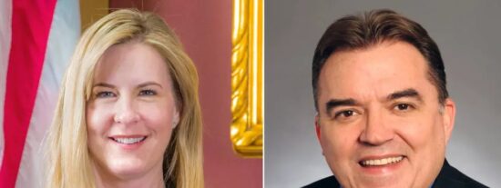 La congresista Melissa Hortman y el senador John Hoffman