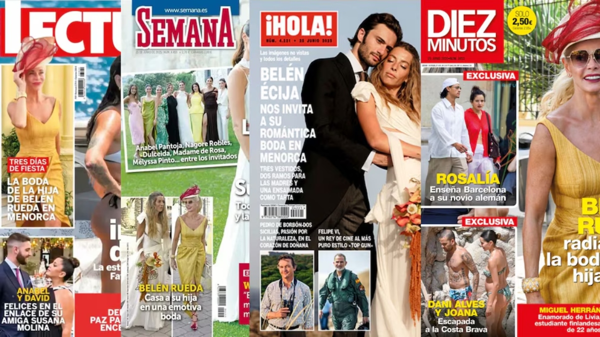 Las portadas de las revistas del corazón