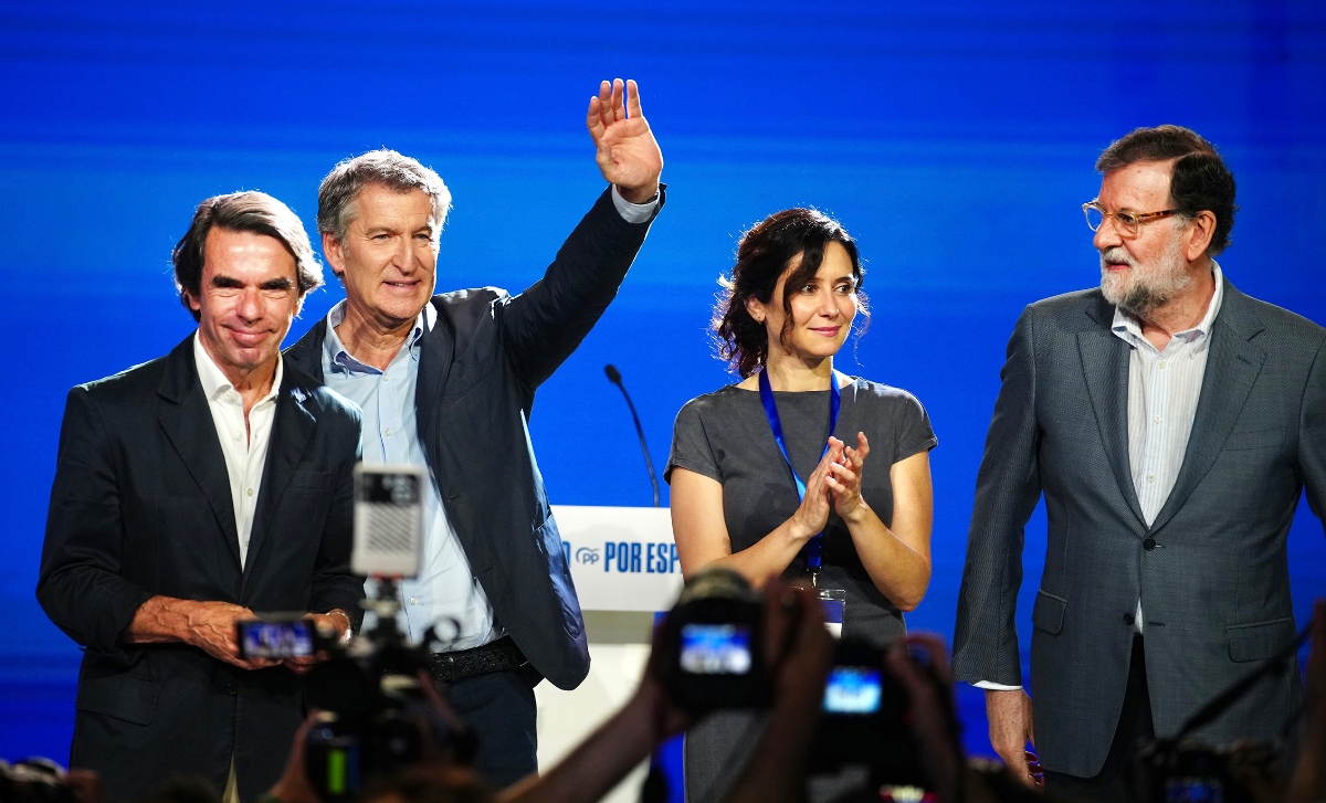 Aznar, Feijóo, Ayuso y Rajoy (PP)