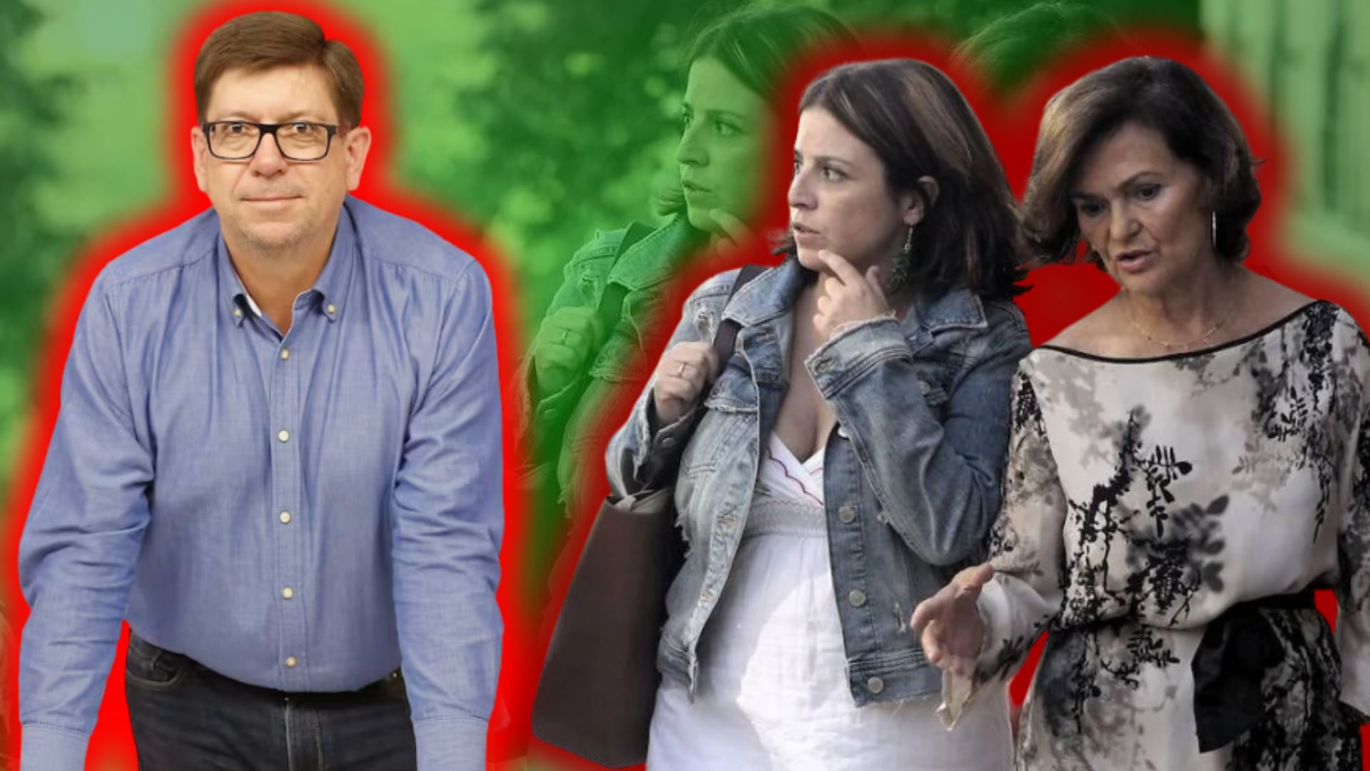 Adriana Lastra, Paco Salazar y Carmen Calvo (PSOE)