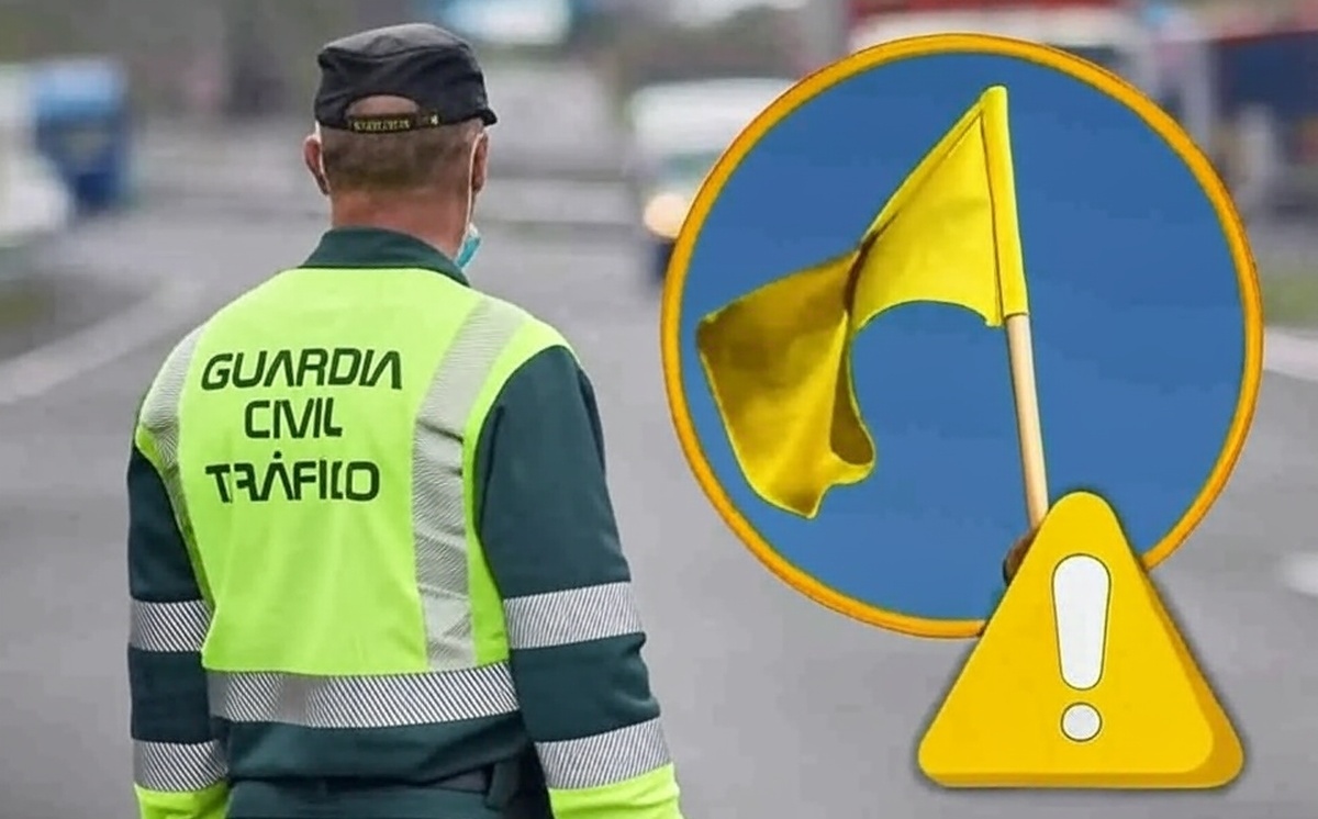 La Guardia Civil de Tráfico y el banderín amarillo