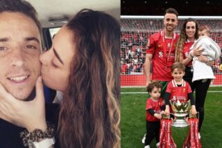 Rute Cardoso con Diogo Jota y sus hijos