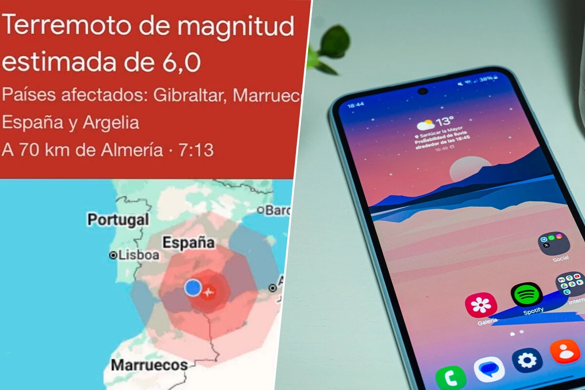 Terremoto en Almería y móviles Android