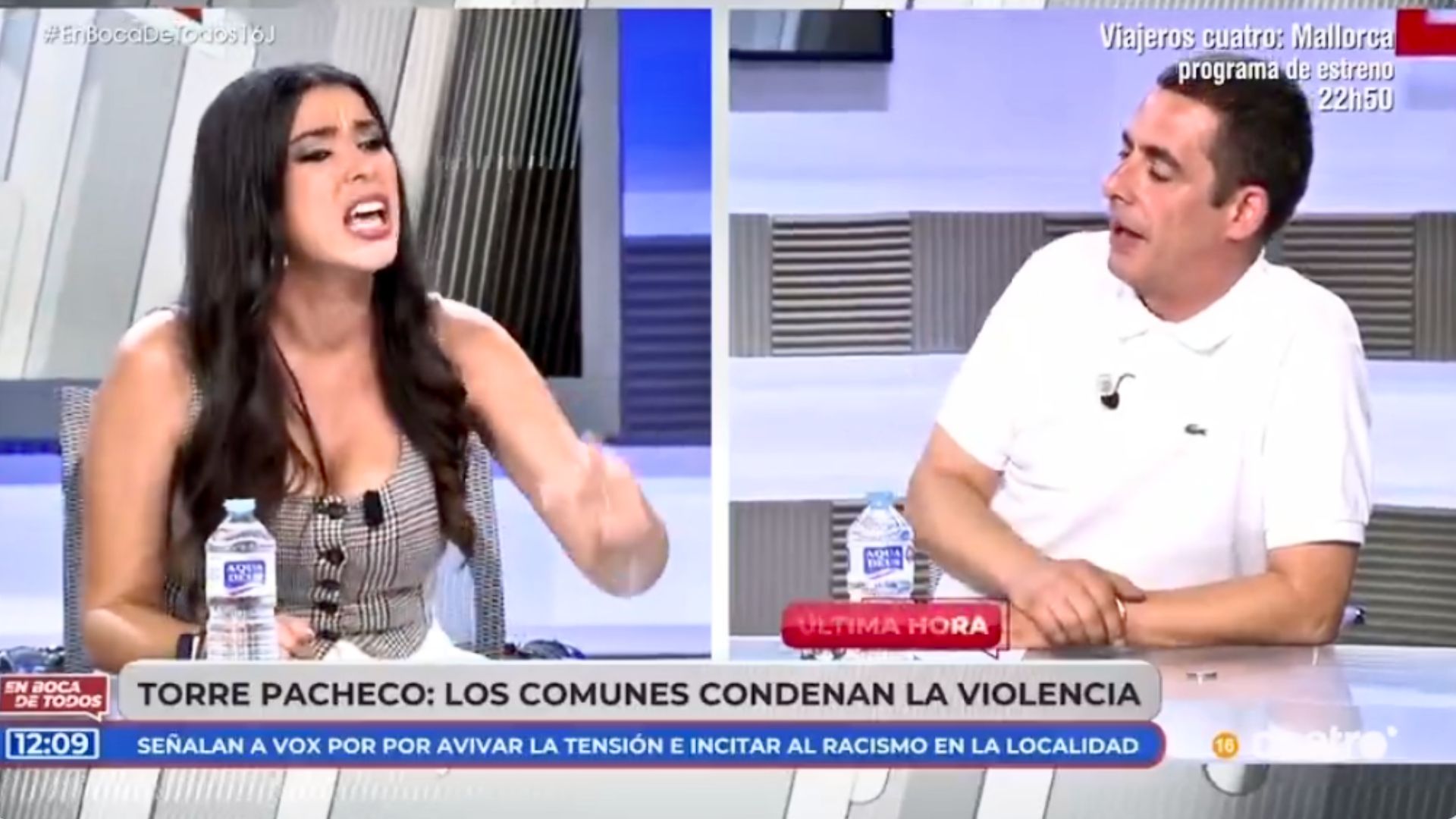 Antonio Naranjo no aguanta m&aacute;s los gritos de Sarah Santaolalla y acaba cerr&aacute;ndole el pico