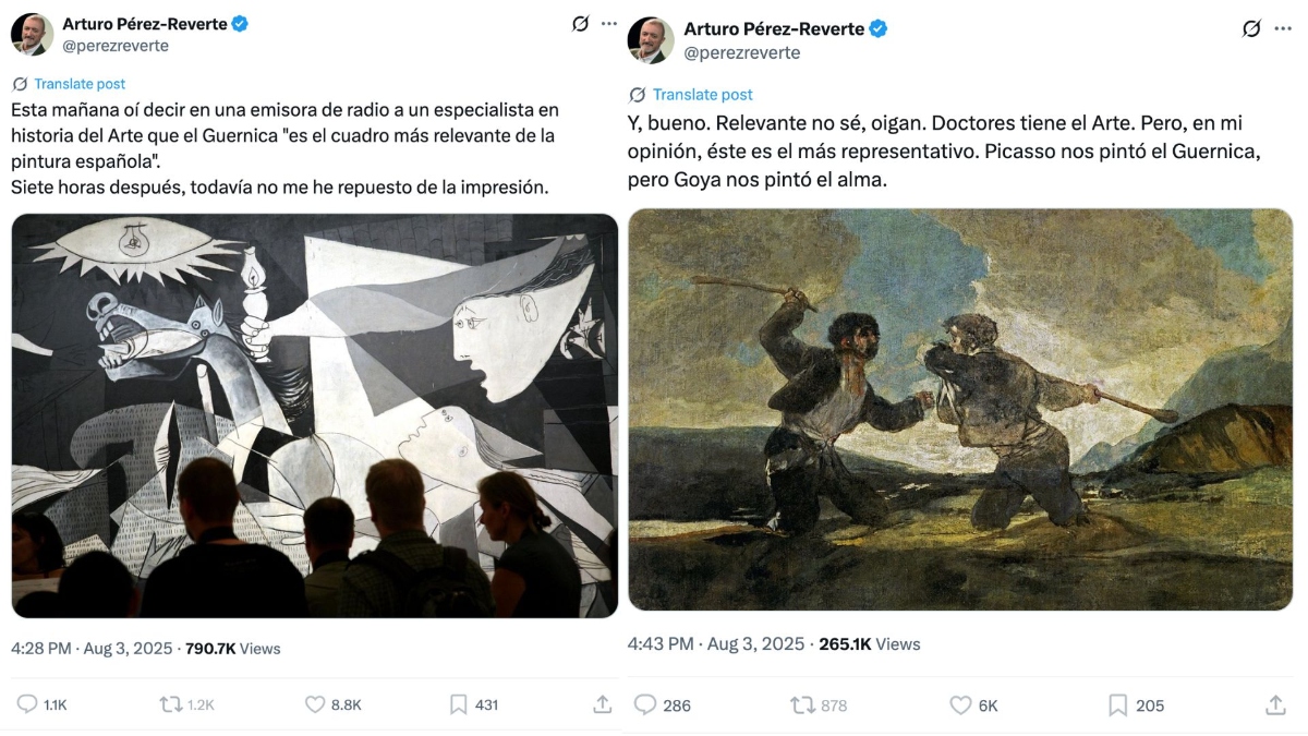 Arturo Pérez-Reverte, El Guernica de Picasso y A Garrotazos de Goya (1)