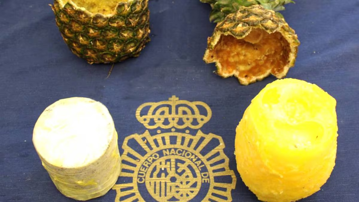 Cocaína en piñas