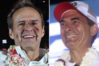 El expresidente Jorge 'Tuto' Quiroga y el senador Rodrigo Paz Pereira