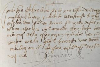 El manuscrito firmado por Hernán Cortés