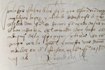 El manuscrito firmado por Hernán Cortés