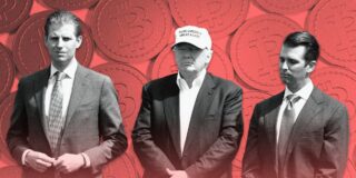 Eric y Donald Jr. Trump con el presidente