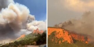 Fuego en Las Médulas
