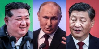 Kim Jong Un, Vladimir Putin y Xi Jinping (1)
