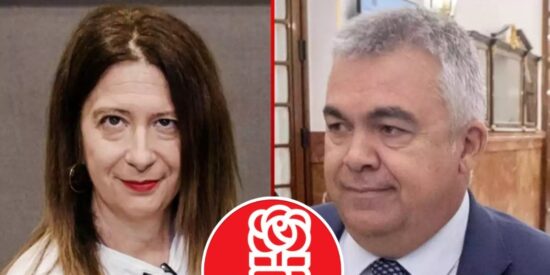 La ‘fontanera’ Leire Díez con el ‘apparátchik’ Santos Cerdán