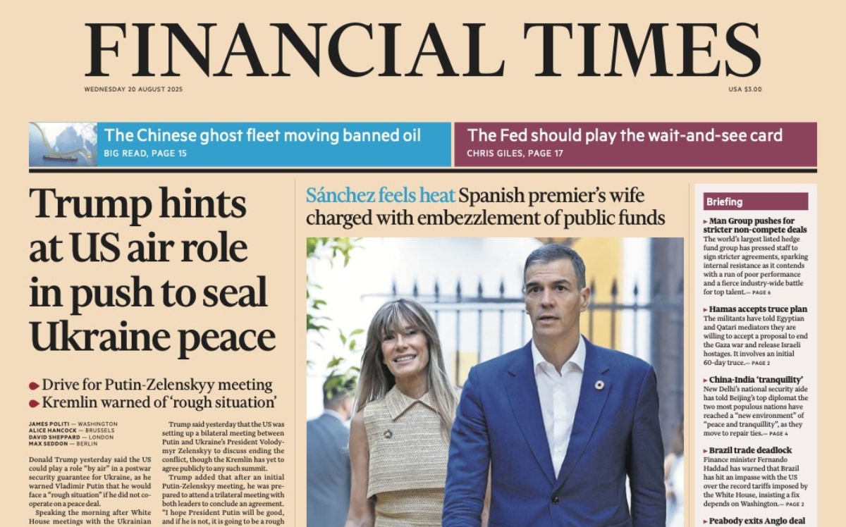La portada de Financial Times