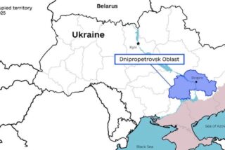 La zona del &uacute;ltimo avance ruso en Ucrania