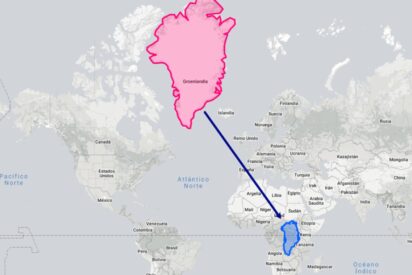 Las distorsiones de Mercator y los tamaños reales
