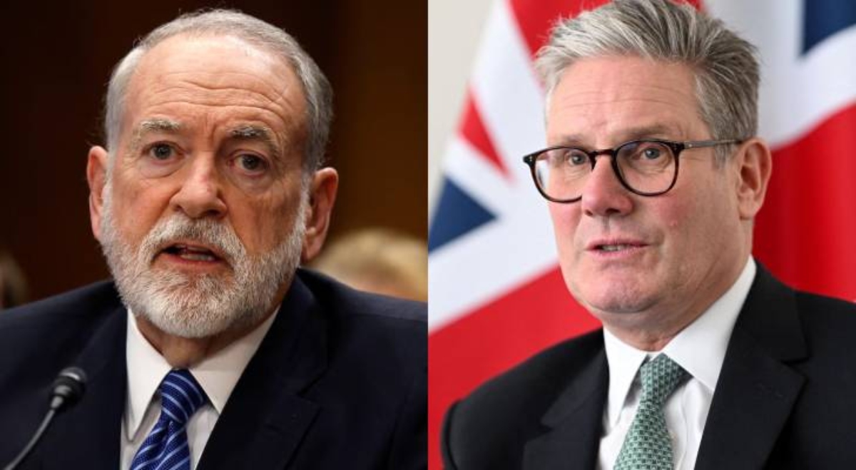 Mike Huckabee y Keir Starmer