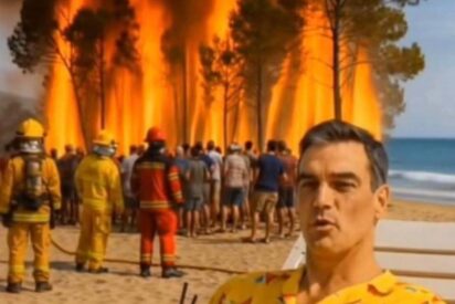 Pedro Sánchez en la tumbona y España incendiada