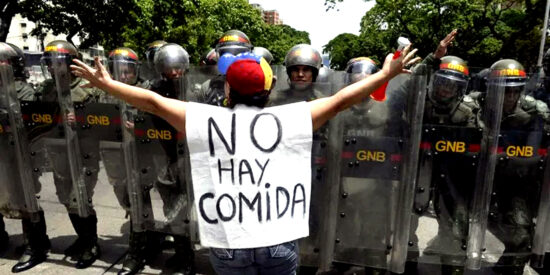 Manifestación contra el chavista Maduro en Venezuela.