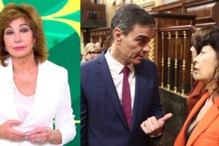 Ana Rosa Quintana, Pedro Sánchez y Ana Redondo.