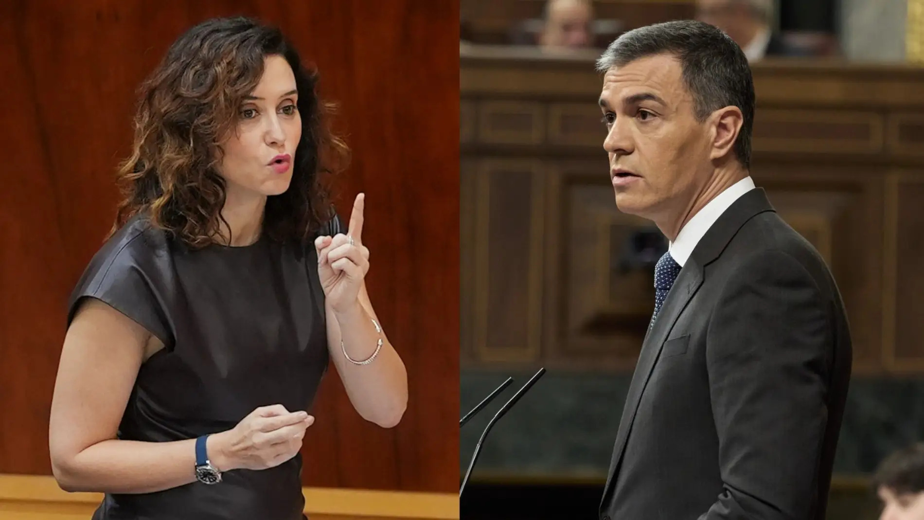 Isabel Díaz Ayuso y Pedro Sánchez.