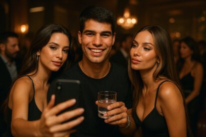 Un meme de Alcaraz de fiesta y con pelo tras ganar el Open Usa