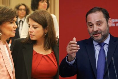 Carmen Calvo, Adriana Lastra y José Luis Ábalos.