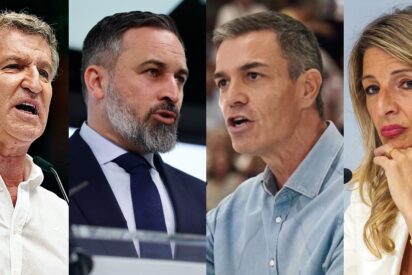 Alberto Núñez Feijóo, Santiago Abascal, Pedro Sánchez y Yolanda Díaz.