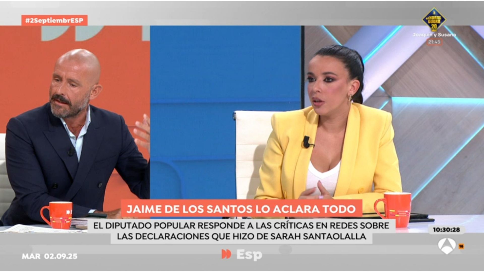 Jaime de los Santos denuncia la manipulación de TVE y el acoso sufrido por cantarle las cuarenta a Sarah Santaolalla: “Me han llamado maricón y chapero”